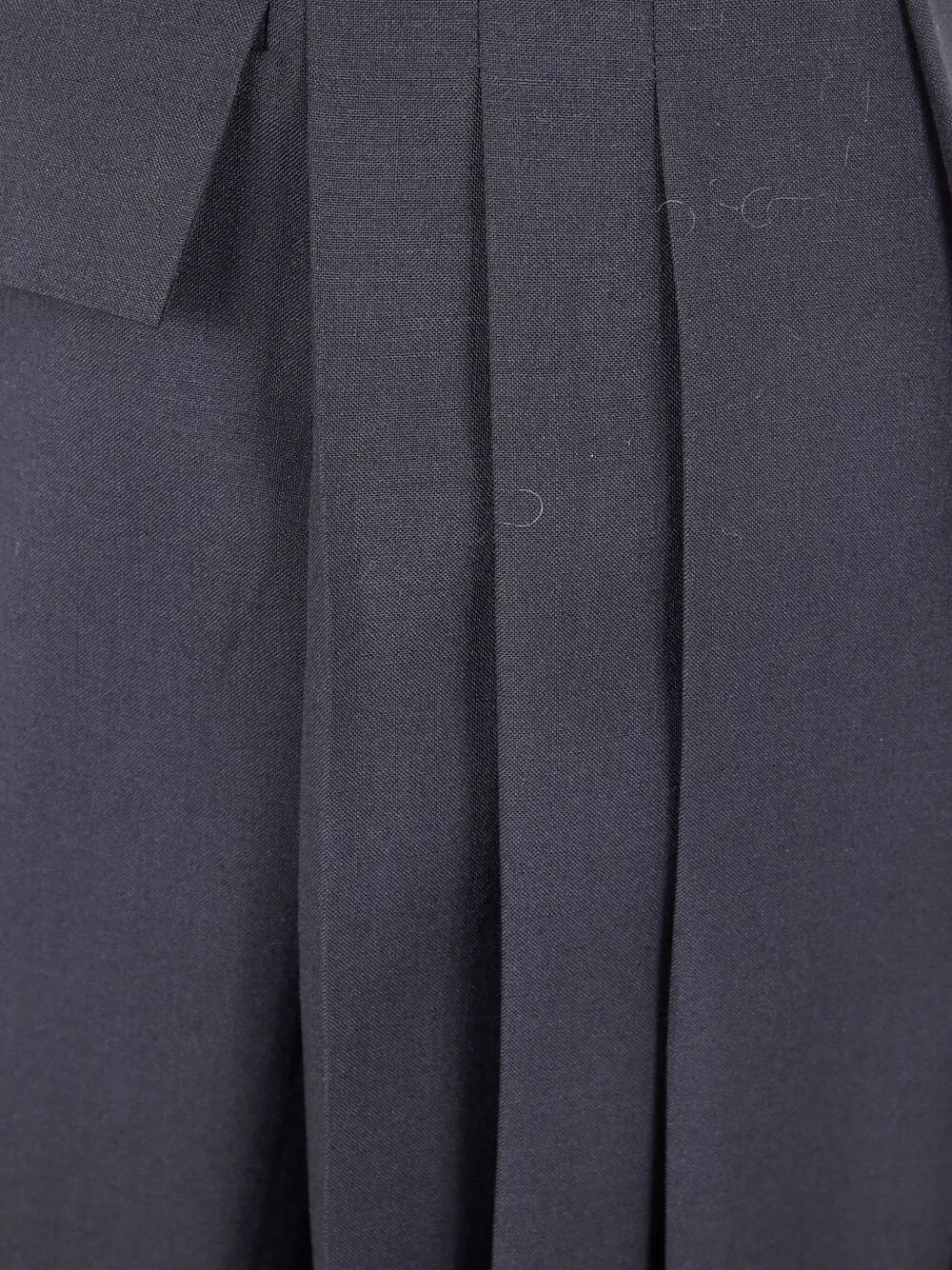 Sapio Pleated Pocket Midi Skirt In Blue