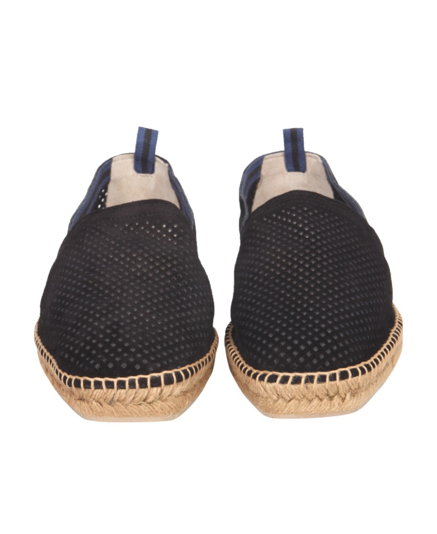 Castaã±er Castañer Pablo Perforated Slip-on Espadrilles In Black