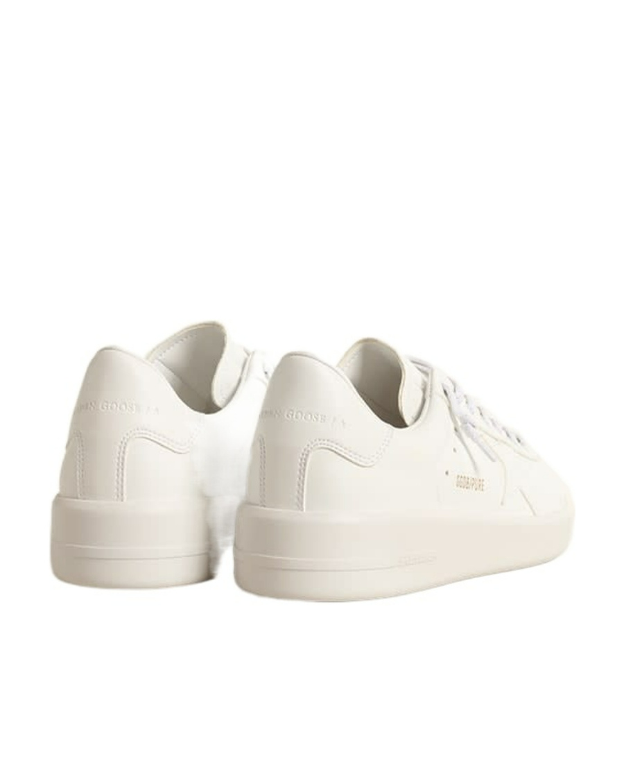 Golden Goose Taupe Purestar Sneakers In White