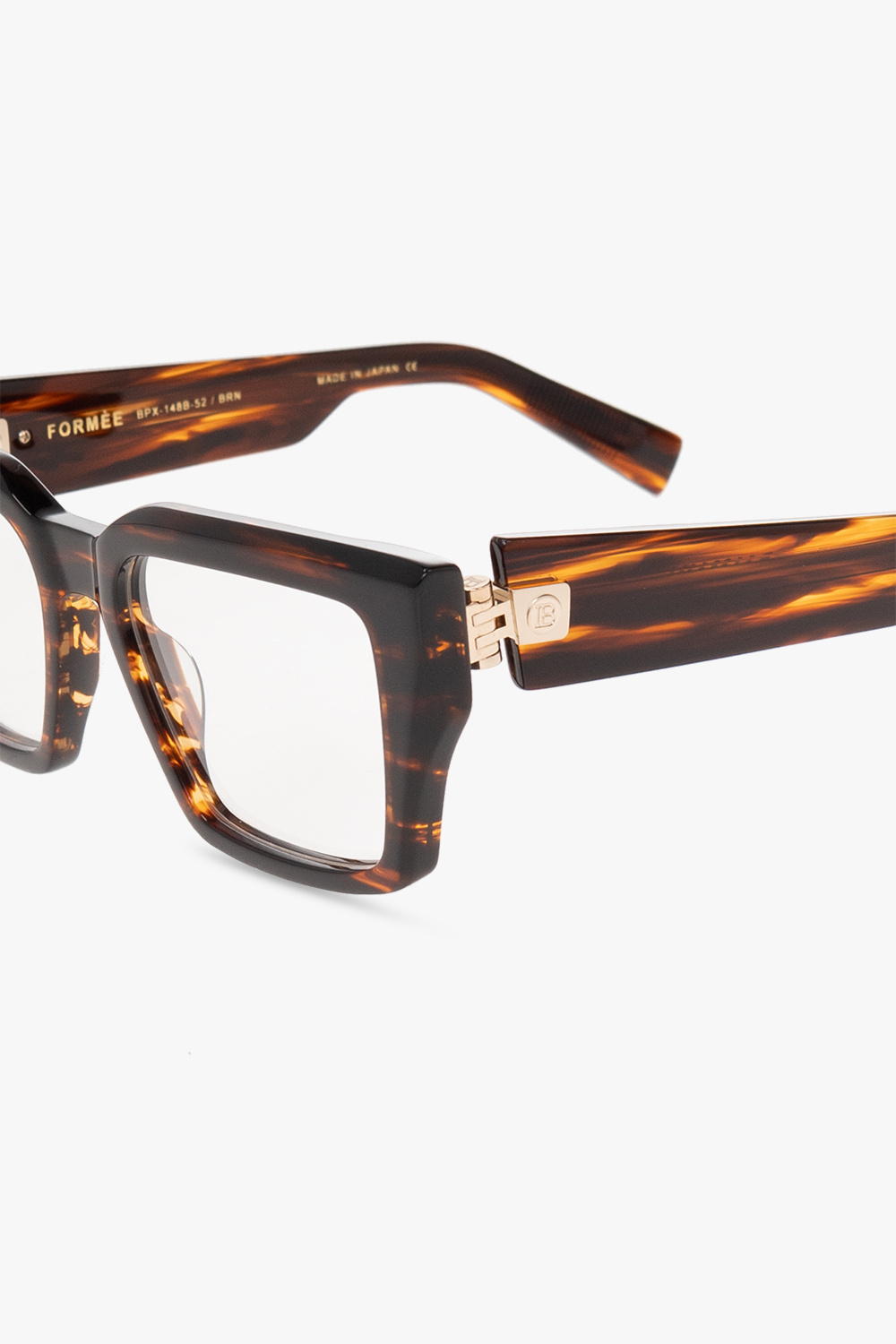 Shop Balmain Eyewear Square Frame Glasses In Black