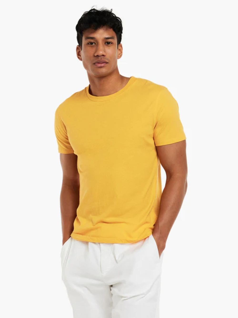 Frescobol Carioca Short-sleeved T-shirt In Yellow