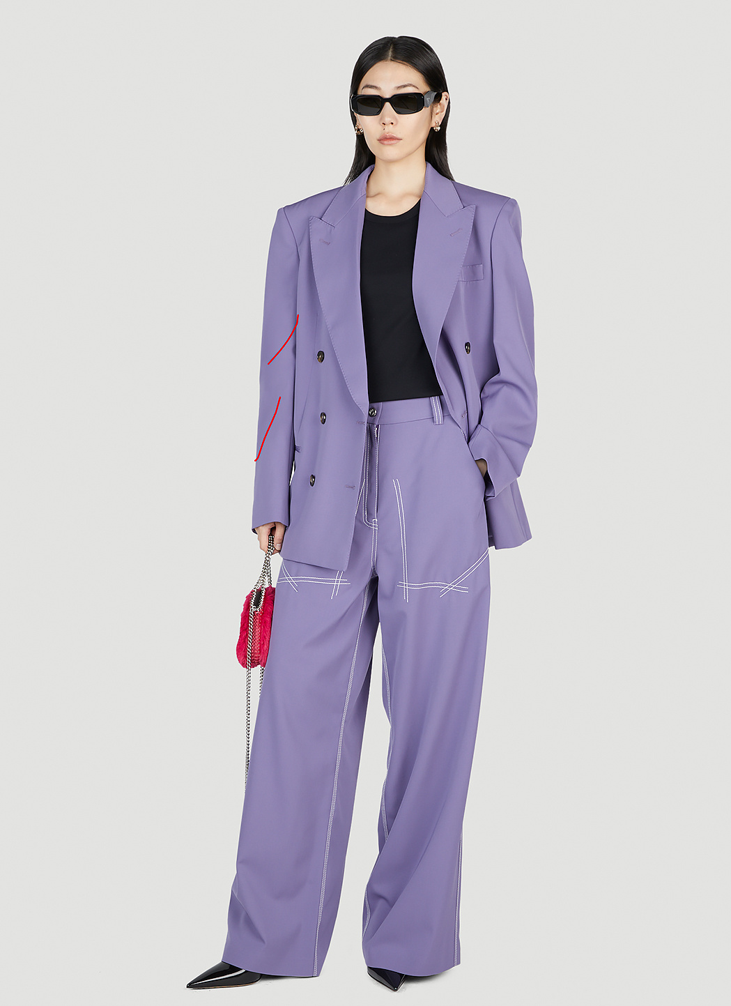 Stella Mccartney Straight-leg Trousers In Purple