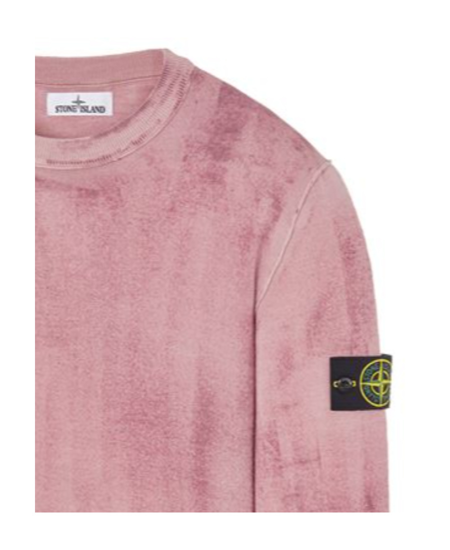 Shop Stone Island Logo-patch Wool Sweatshirt In Pink