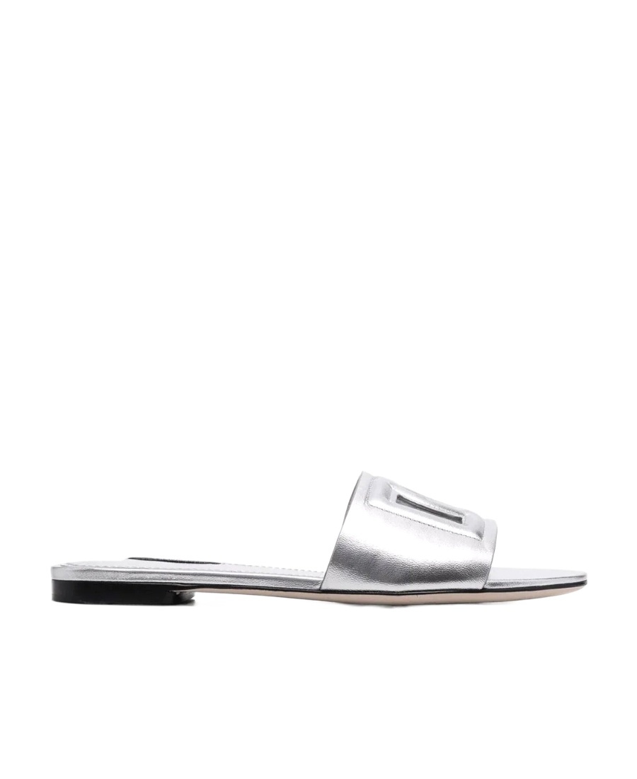 Dolce & Gabbana Cut-out Dg Flat Sandals In White