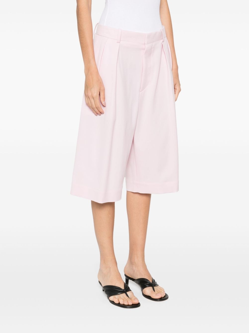 WARDROBE.NYC LIGHT PINK LOW-RISE BERMUDA SHORTS