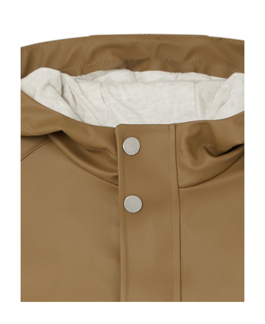 Bonpoint Raindrop Hooded Coat In Brown