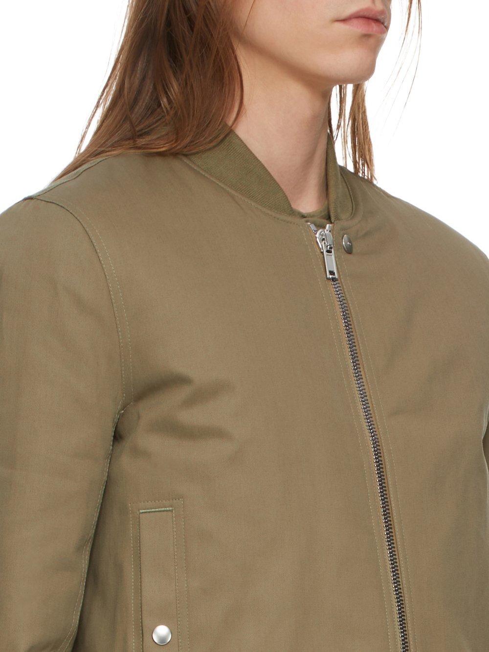 Rick Owens Drkshdw Long-sleeved Zipper Casual Jacket In Brown