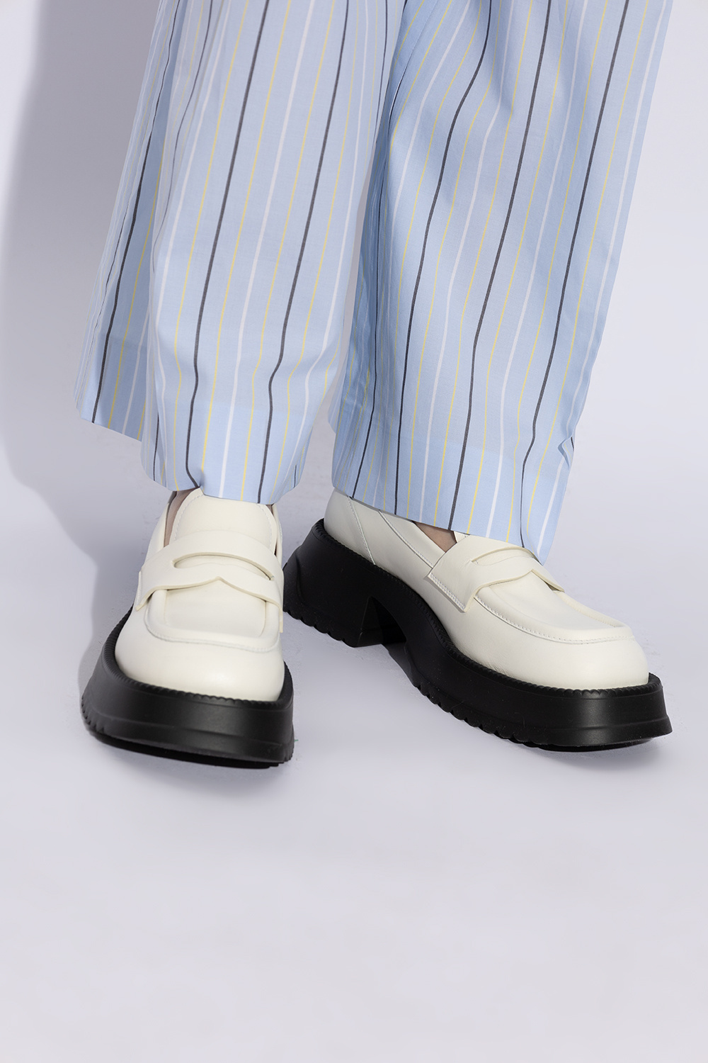 Marni Slip-on Platform Loafers In White