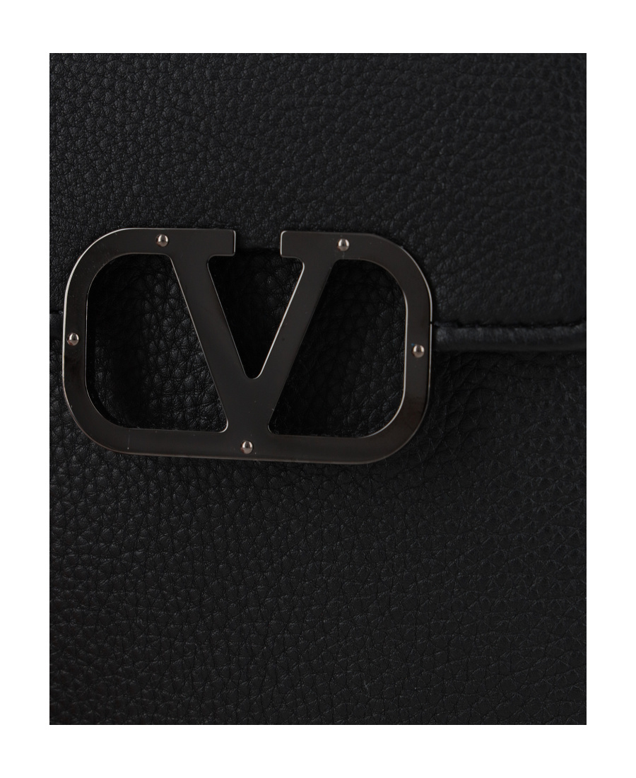 Valentino Vlogo Signature Messenger Bag In Black