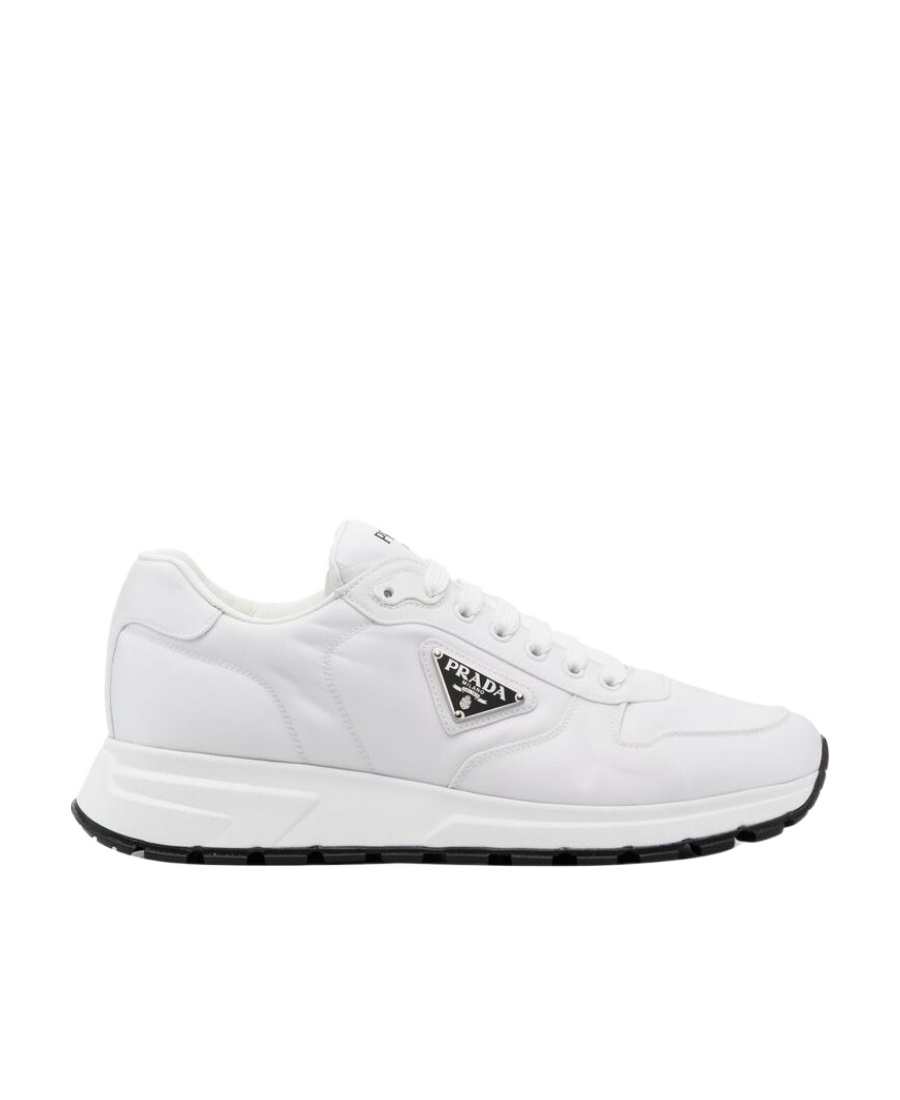 Prada White Nylon And Leather Prax 2.0 Sneakers In White