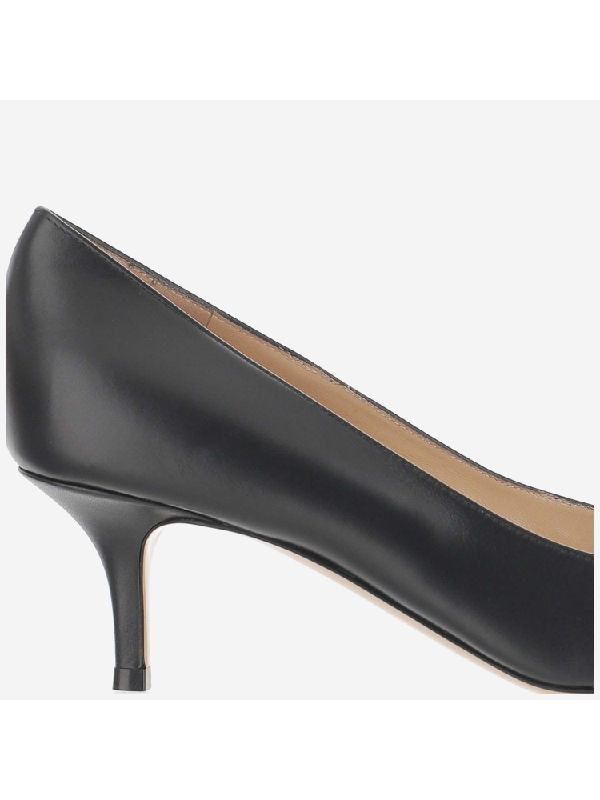 Shop Gianvito Rossi 55mm Pointed-toe Pumps In Black