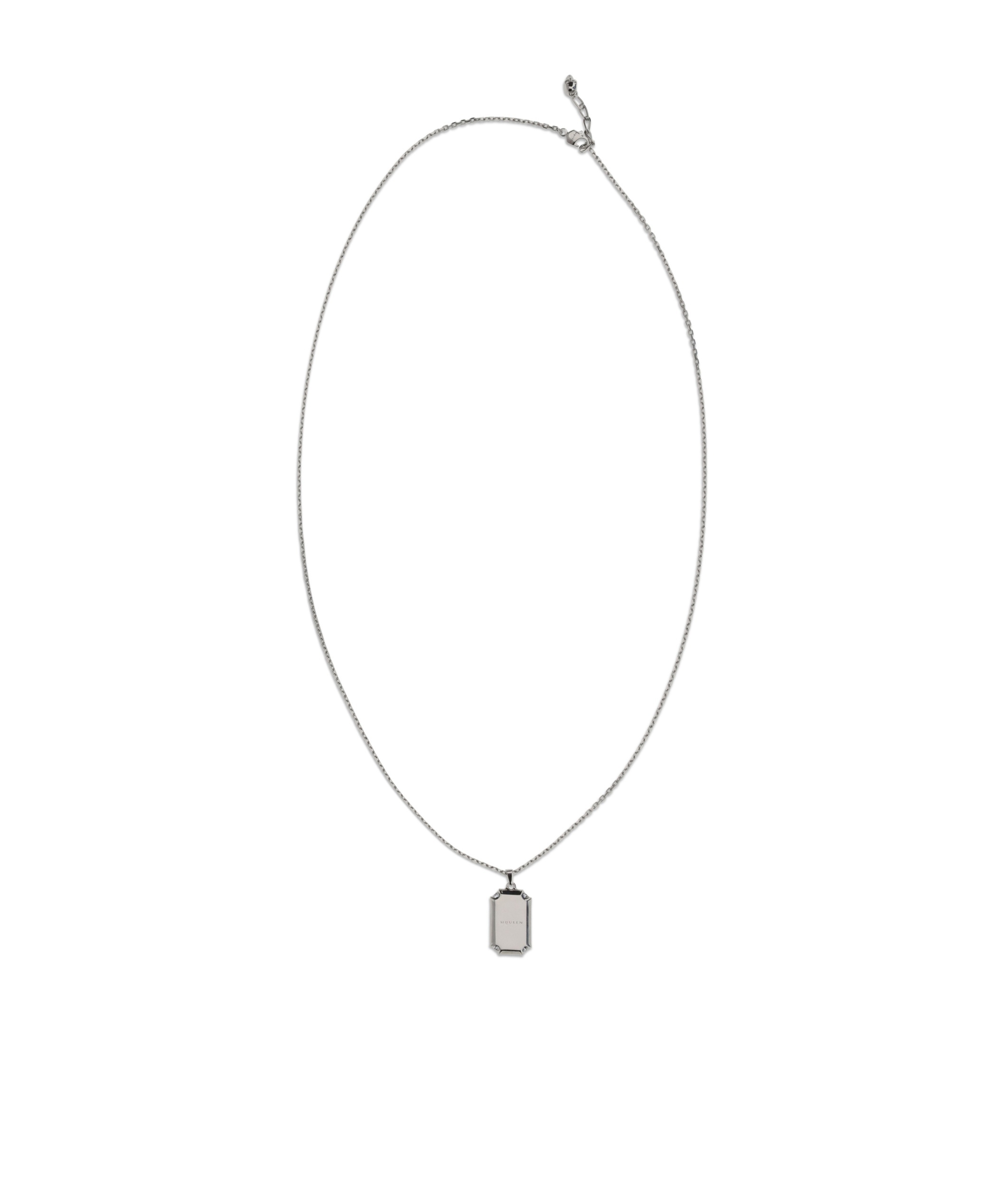 Alexander Mcqueen Dapper Pend.necklace In Gray
