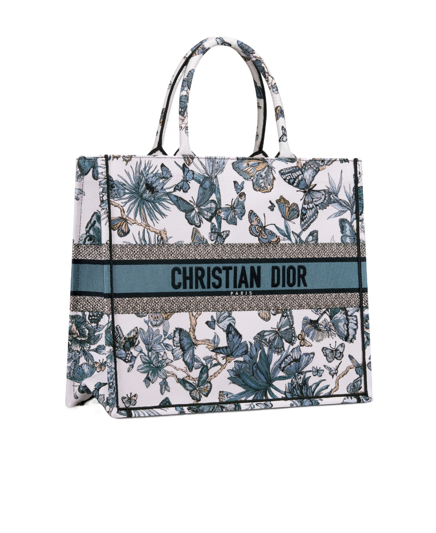 Dior Large Book Tote Handbag In Gray