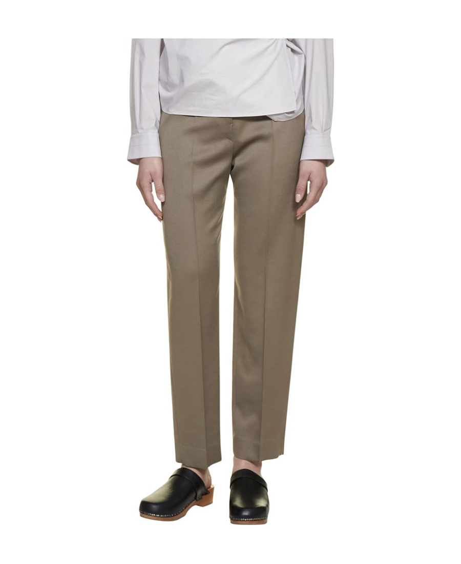 Lemaire High-rise Tailored Trousers In Gray
