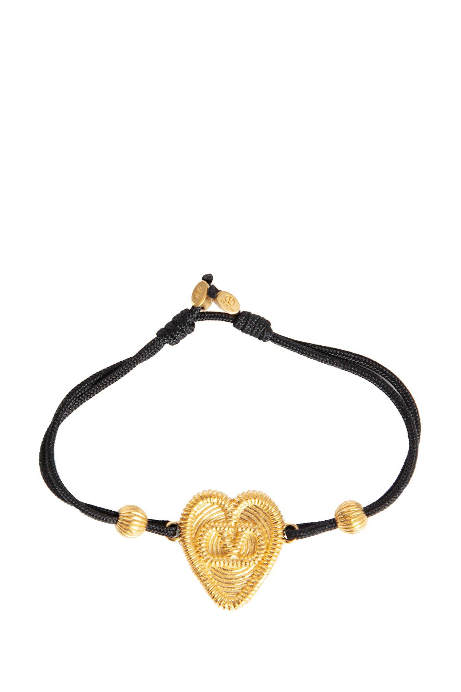Valentino Logo Bracelet In Black