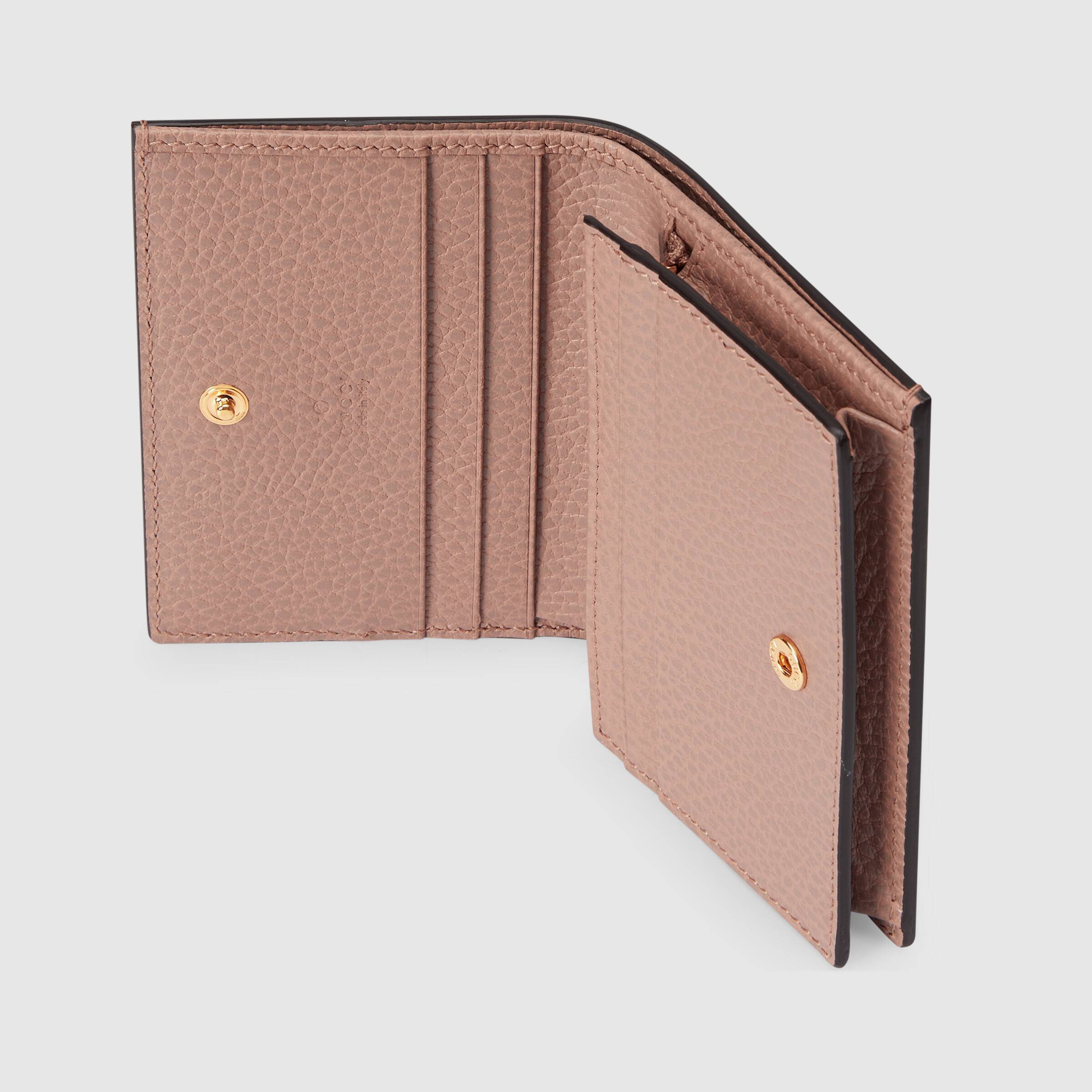 Gucci Gg Marmont Card Case Wallet In Nude
