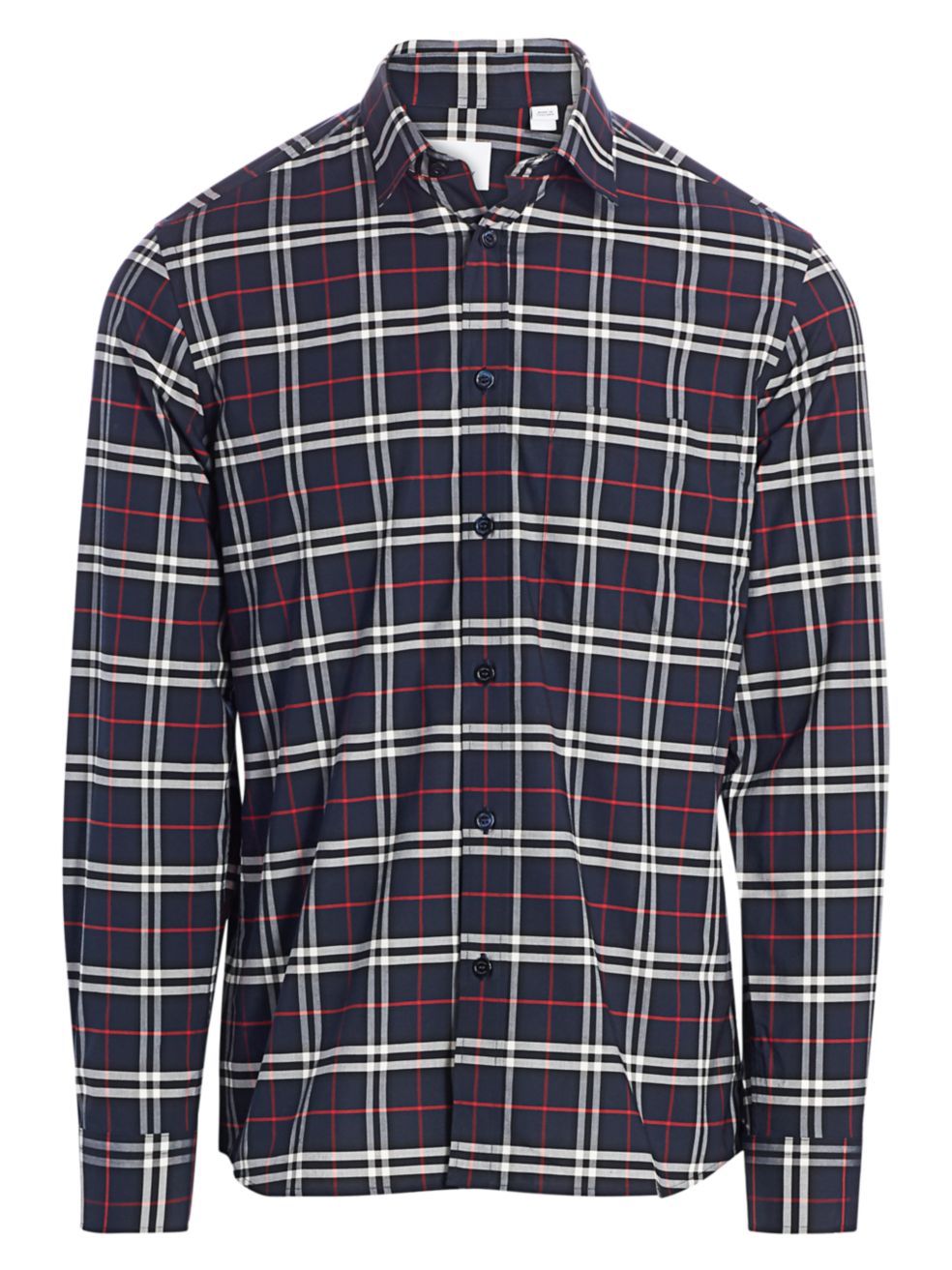 Burberry Plaid Check Shirt With Chest Pocket In Black