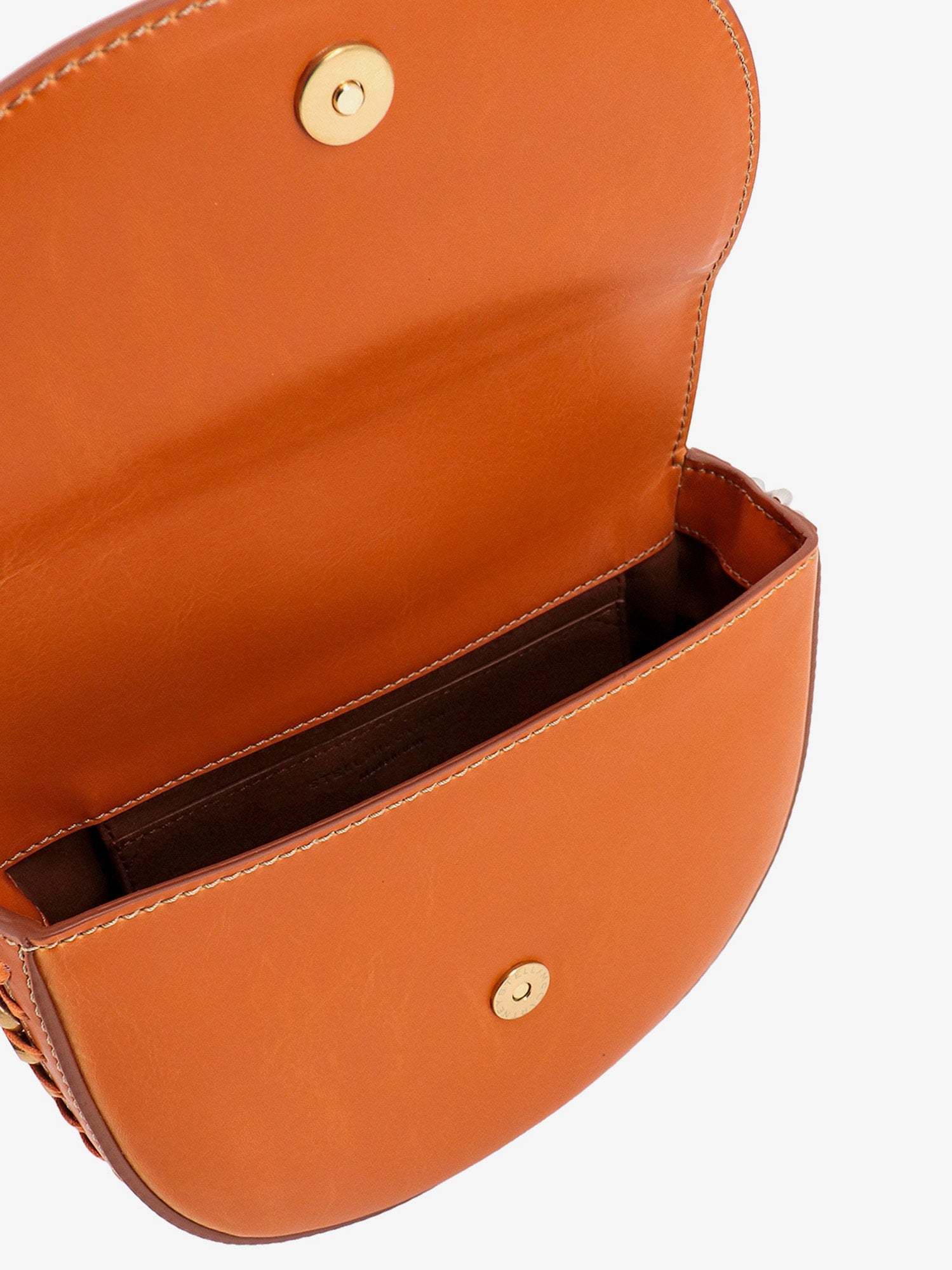 Stella Mccartney Frayme Chain Detailed Shoulder Bag In Orange