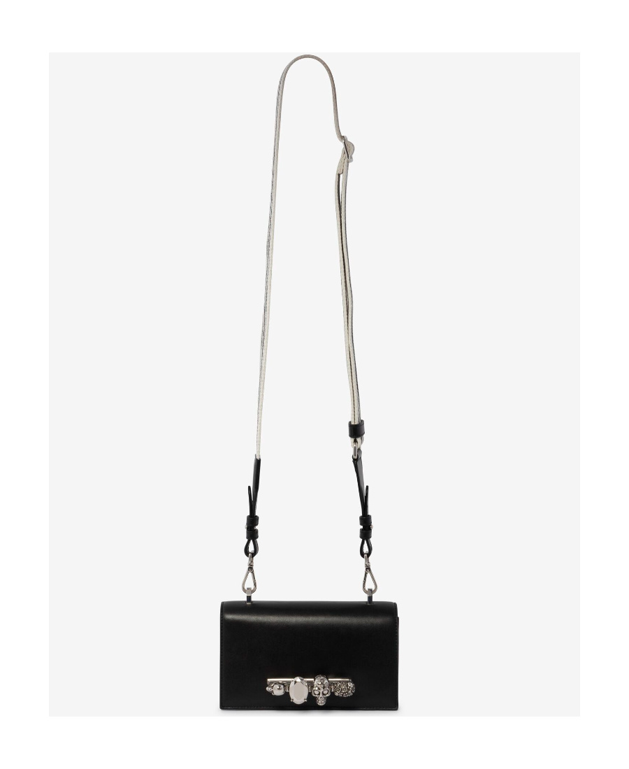 Alexander Mcqueen The Knuckle Leather Satchel In Black