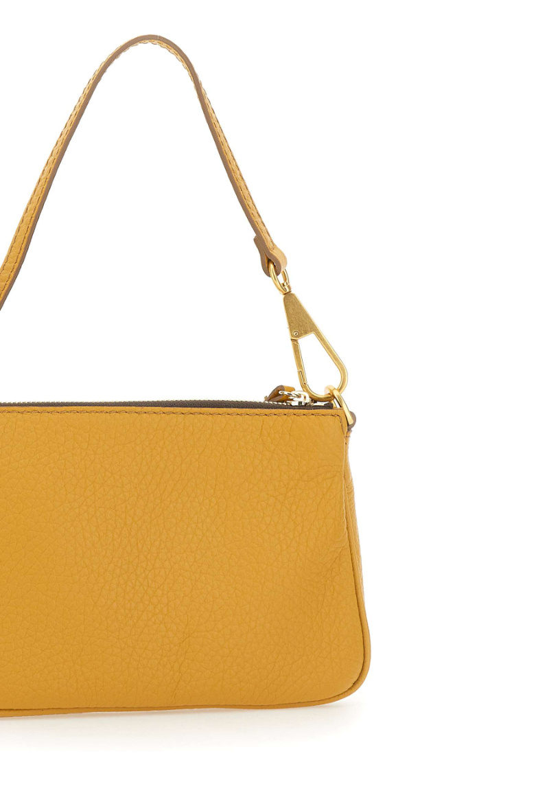 Gianni Chiarini Zip-top Grain Leather Shoulder Bag