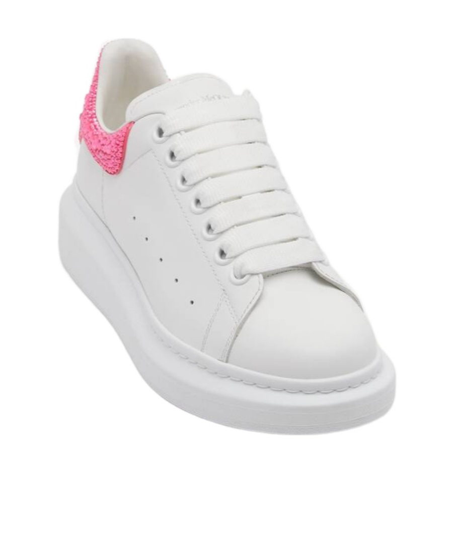 Alexander Mcqueen Oversized Leather Sneakers In White