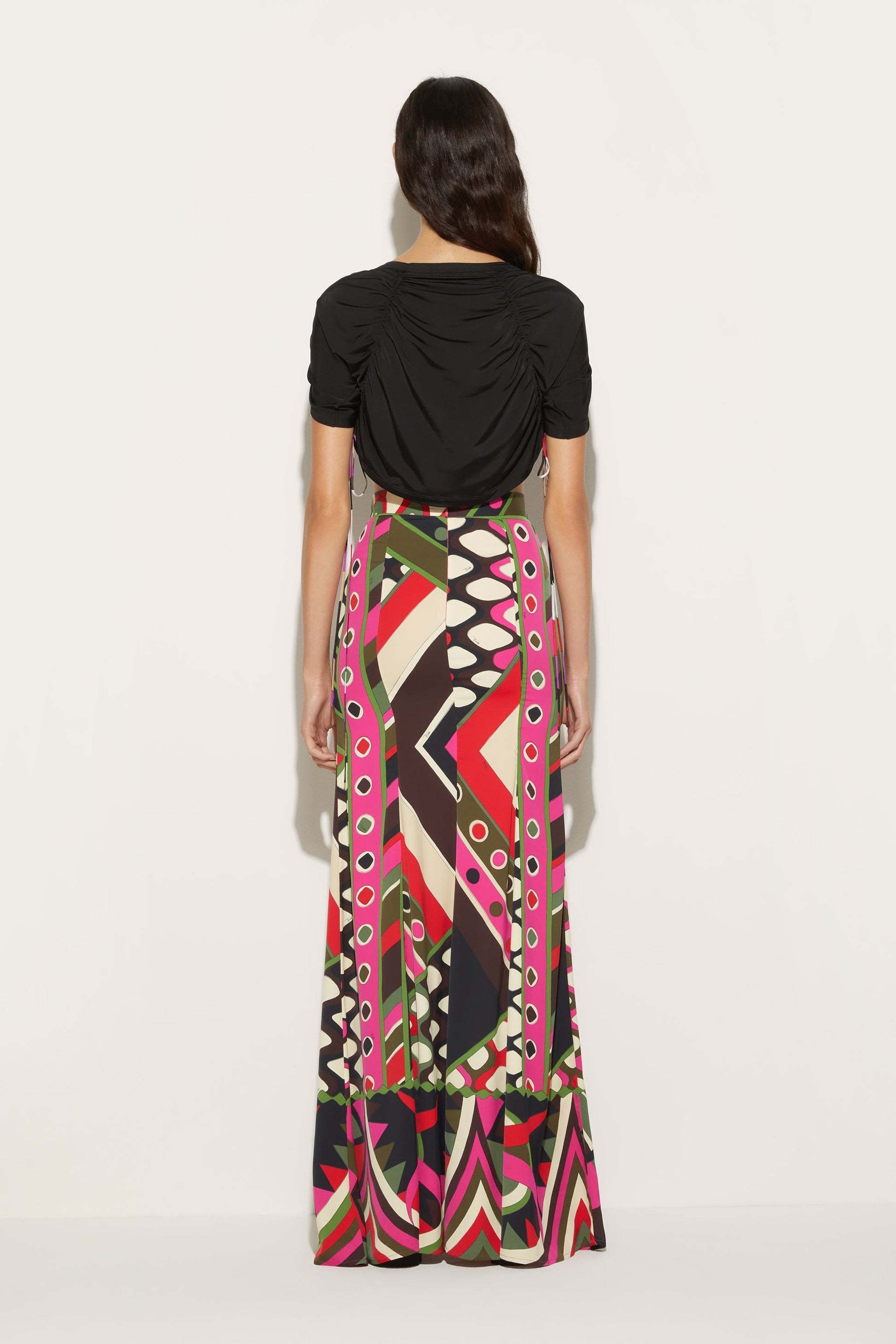 Emilio Pucci Vivara-print Maxi Skirt In Multicolor