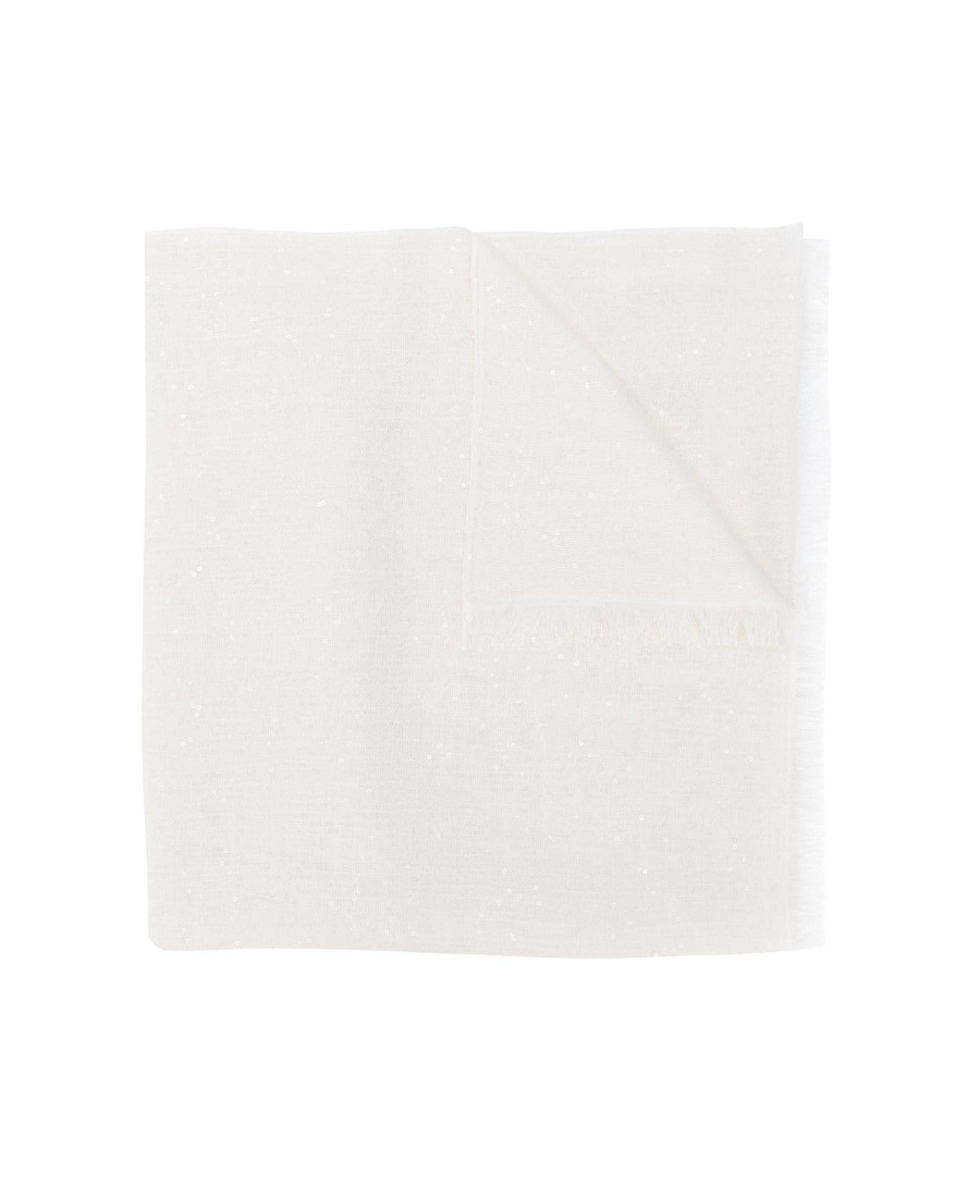 Brunello Cucinelli Lightweight Knit Scarf In White