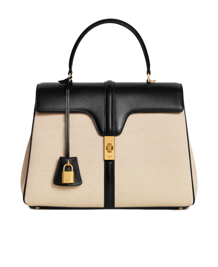 Celine Classique 16 Shoulder Bag In Nude