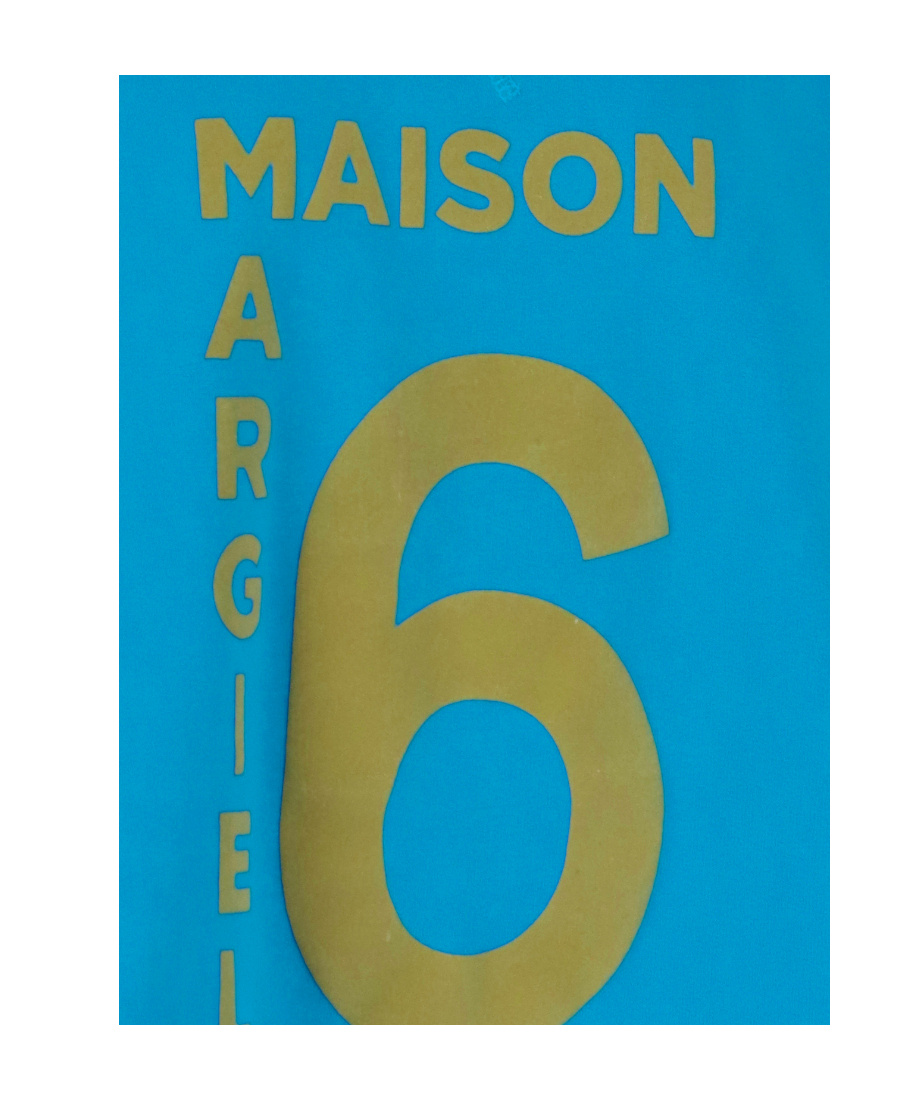 Shop Mm6 Maison Margiela Logo Hoodie In Blue