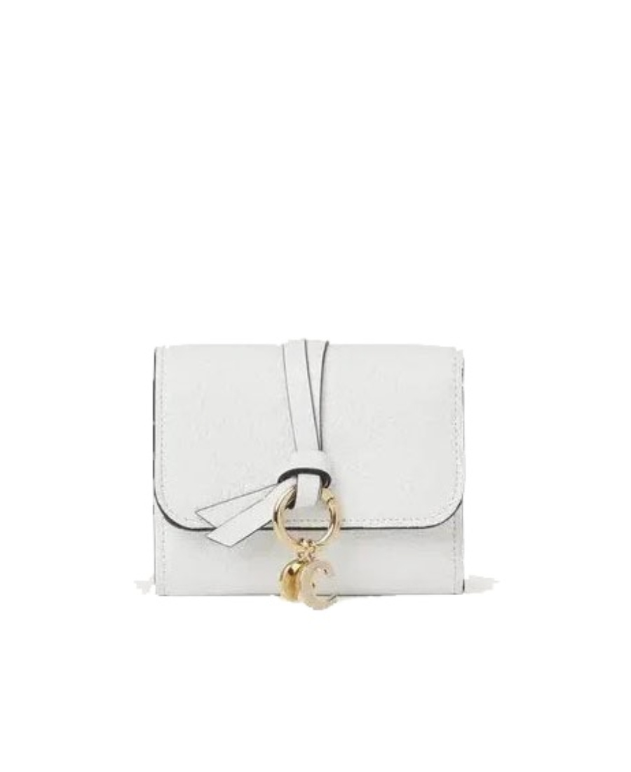 Chloé C Pendant Knot Wallet In White