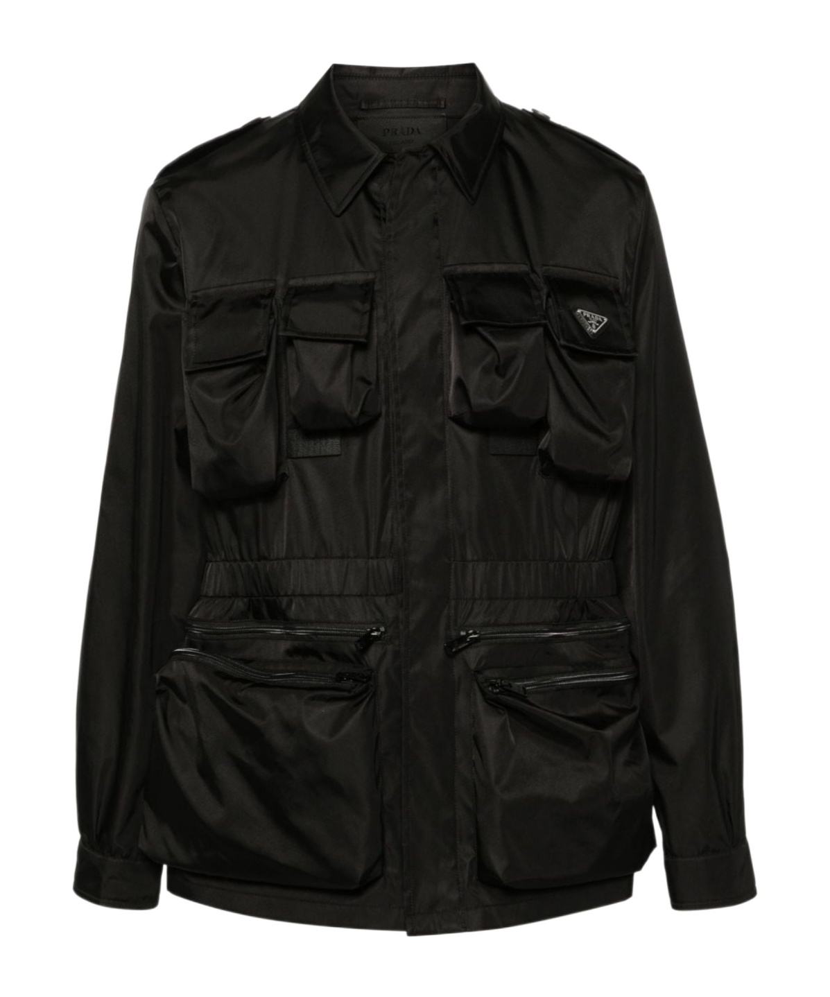 Prada Re-nylon Multi-pocket Jacket In Black