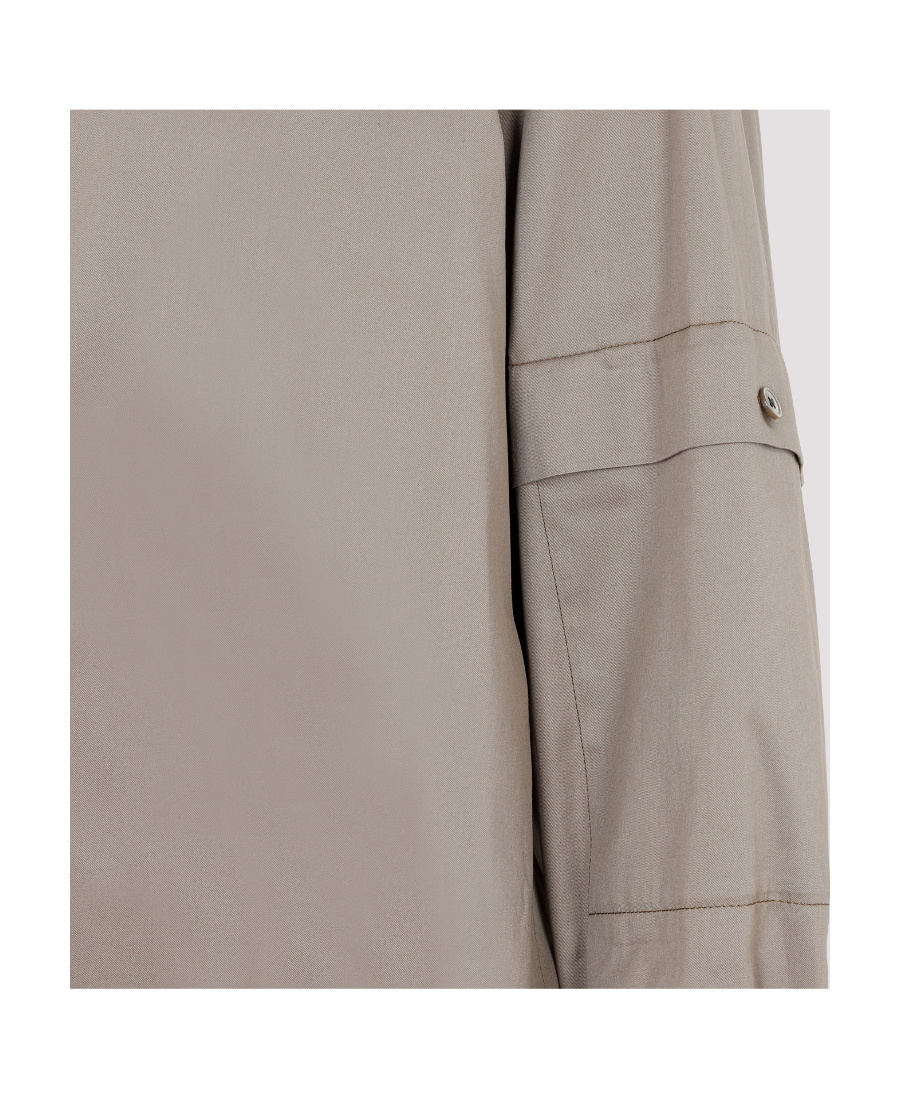 Lemaire Officer Collar Shirt In Nude