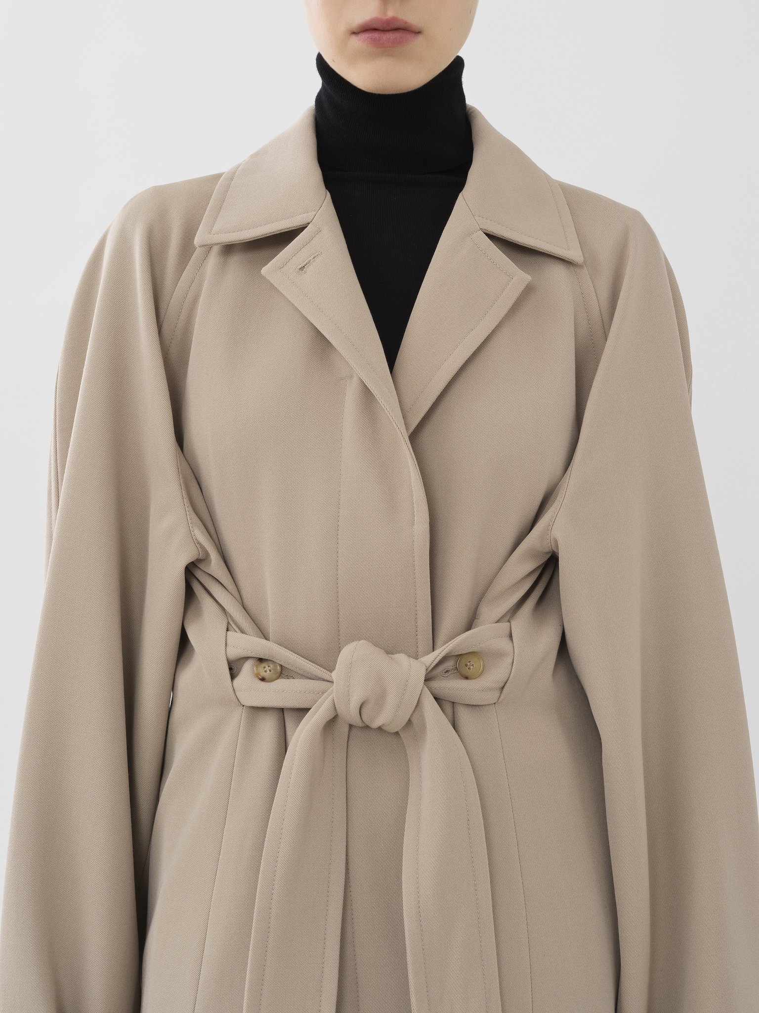 Chloé Large Profile Trench Coat In Nude