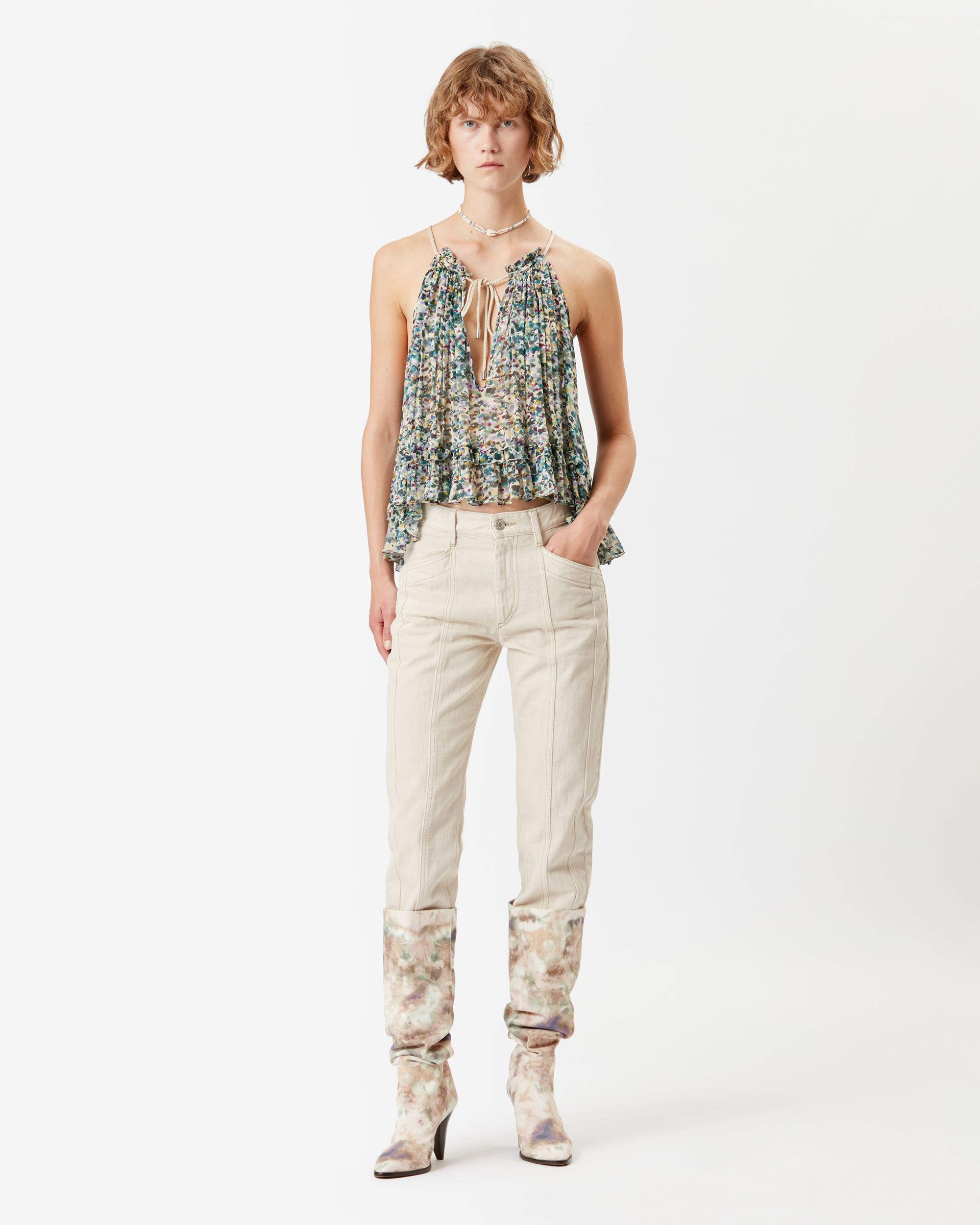 Isabel Marant Étoile Printed Sling In Gray