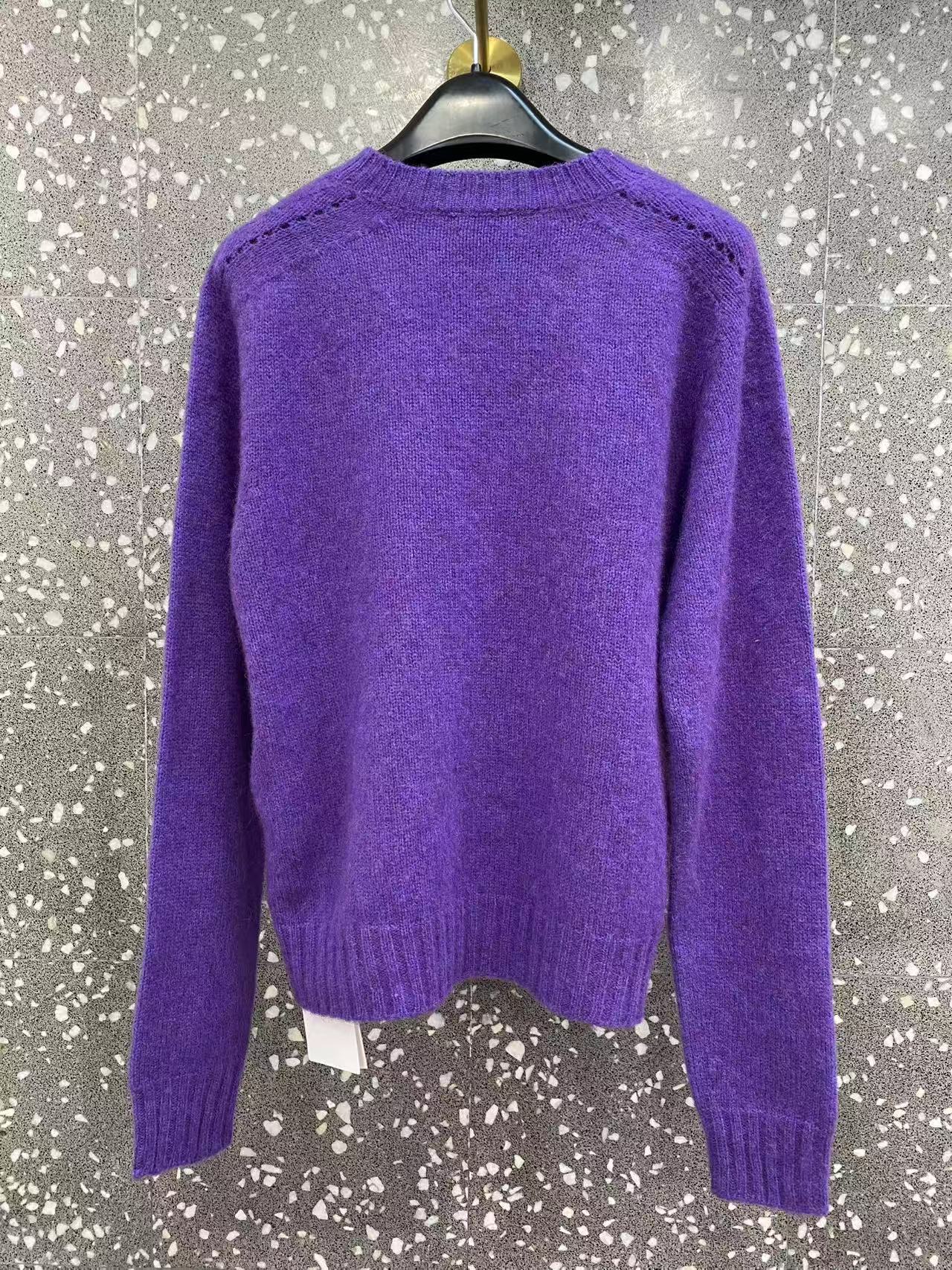 Celine Long-sleeved Sweater In Purple