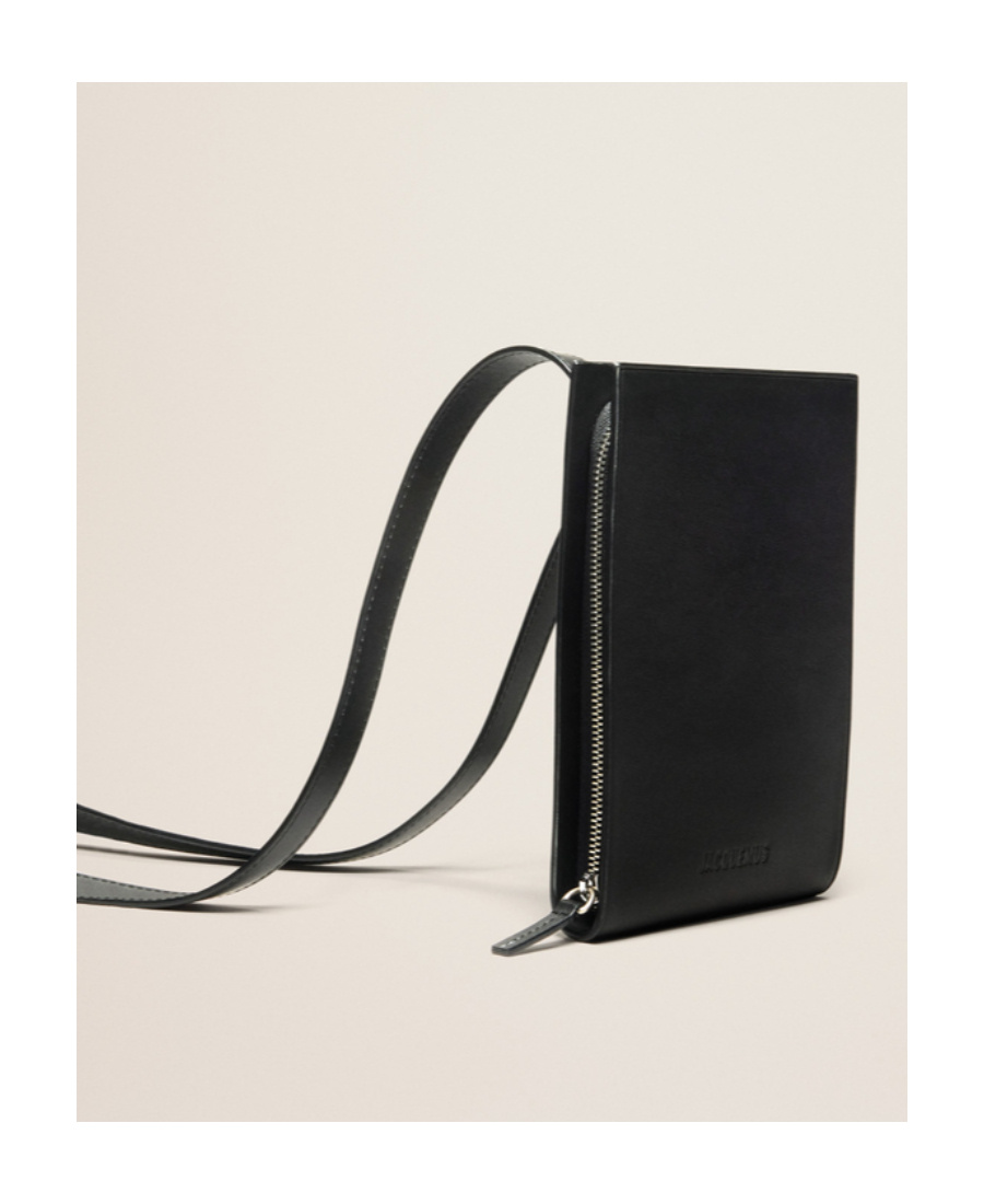 Jacquemus Le Gadju Neck Wallet In Black