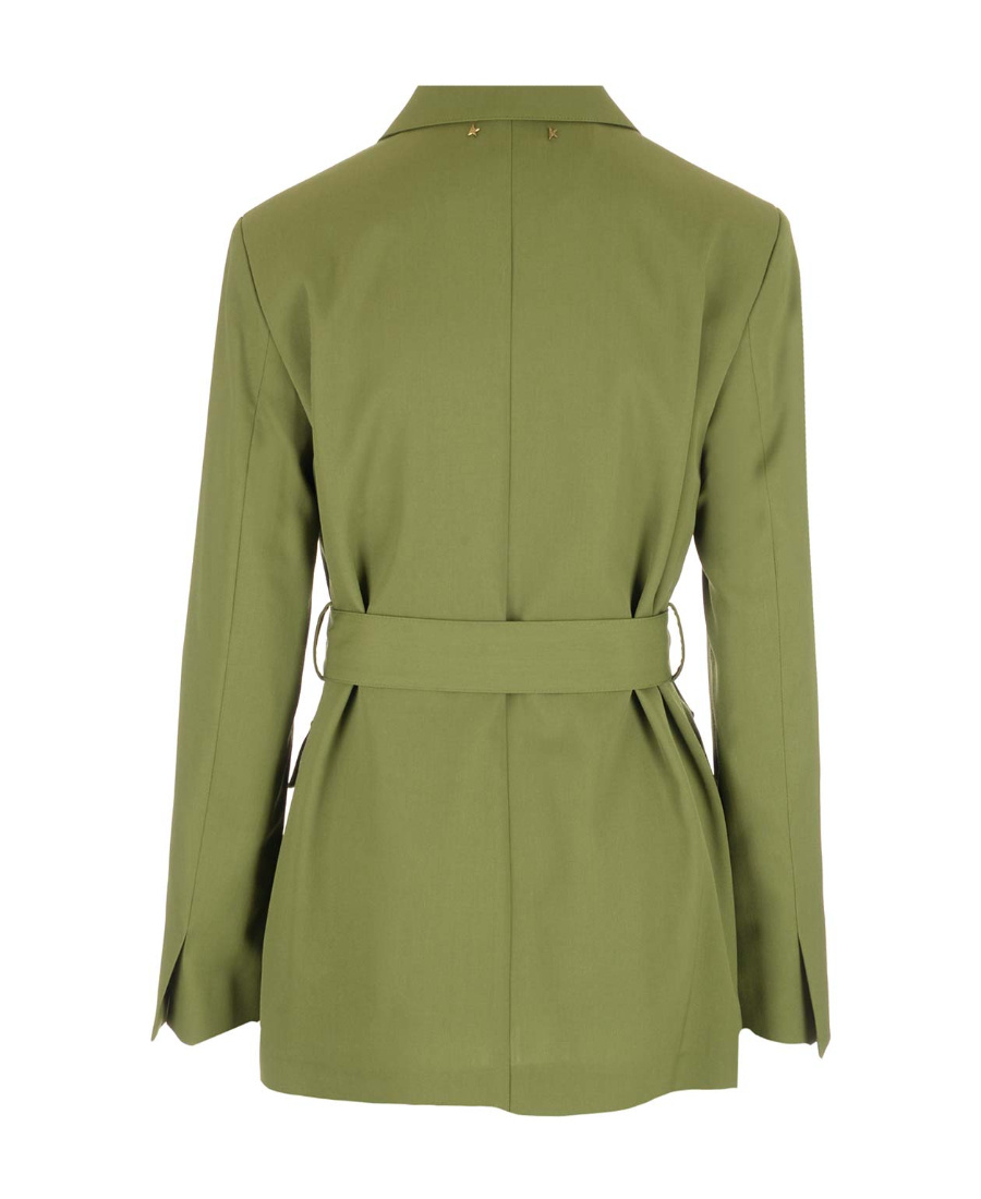 Golden Goose Journey Belted Blazer In Green