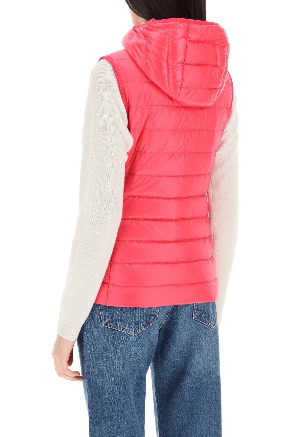 Moncler Glygos Zip-up Down Vest In Red