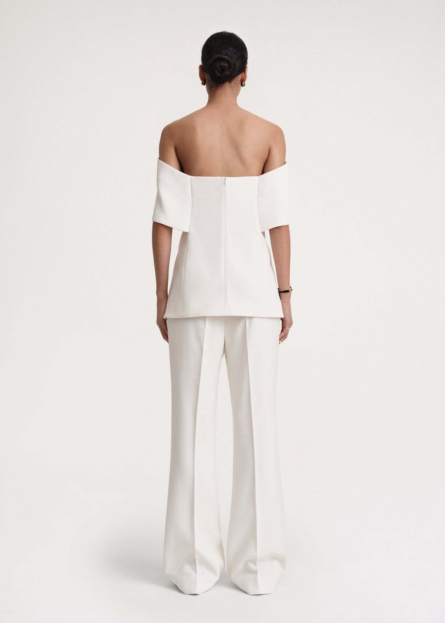 Totême Zenoma Off-shoulder Strapless Top In White