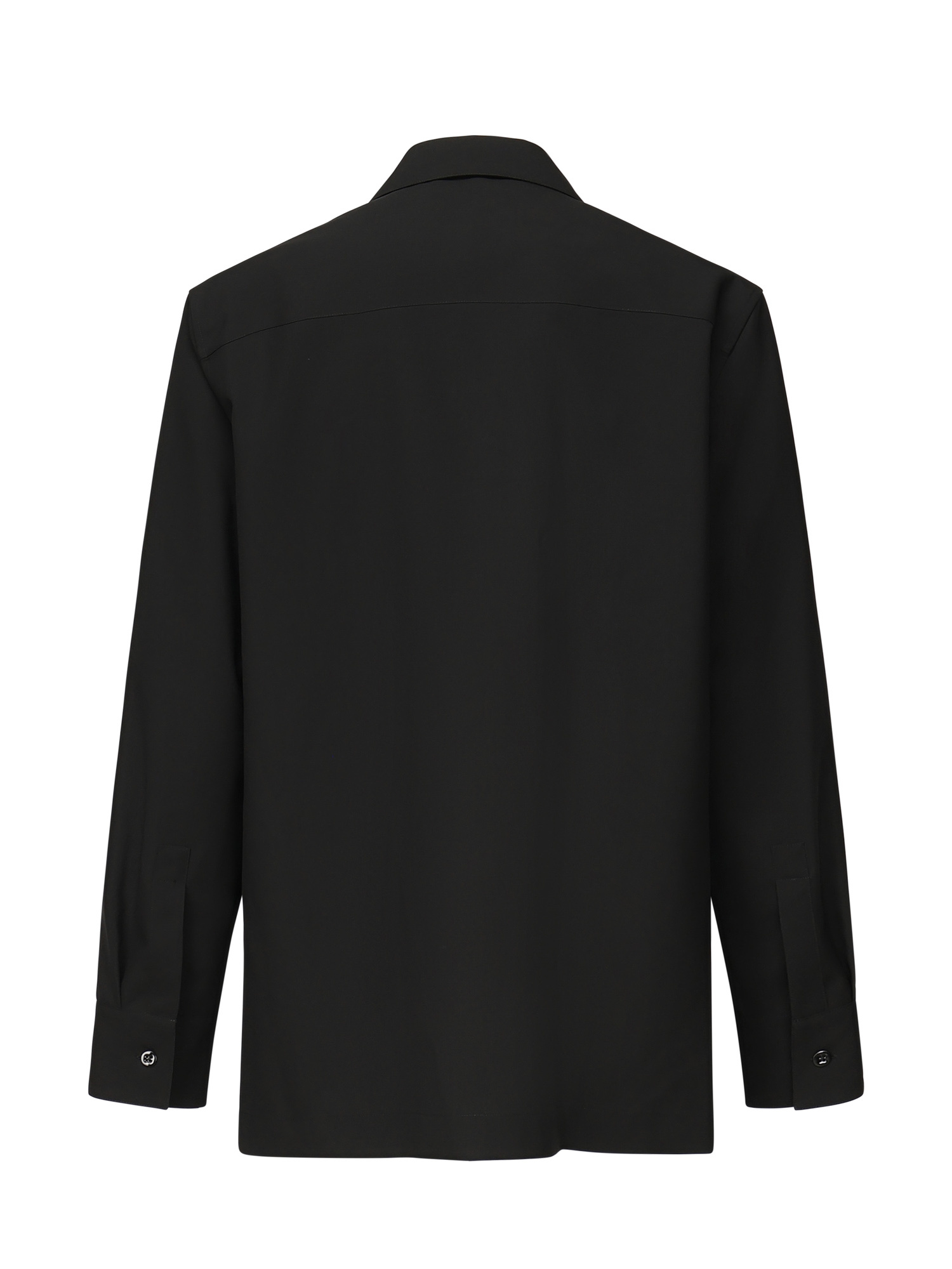 Jil Sander Integrated-tie Shirt In Black