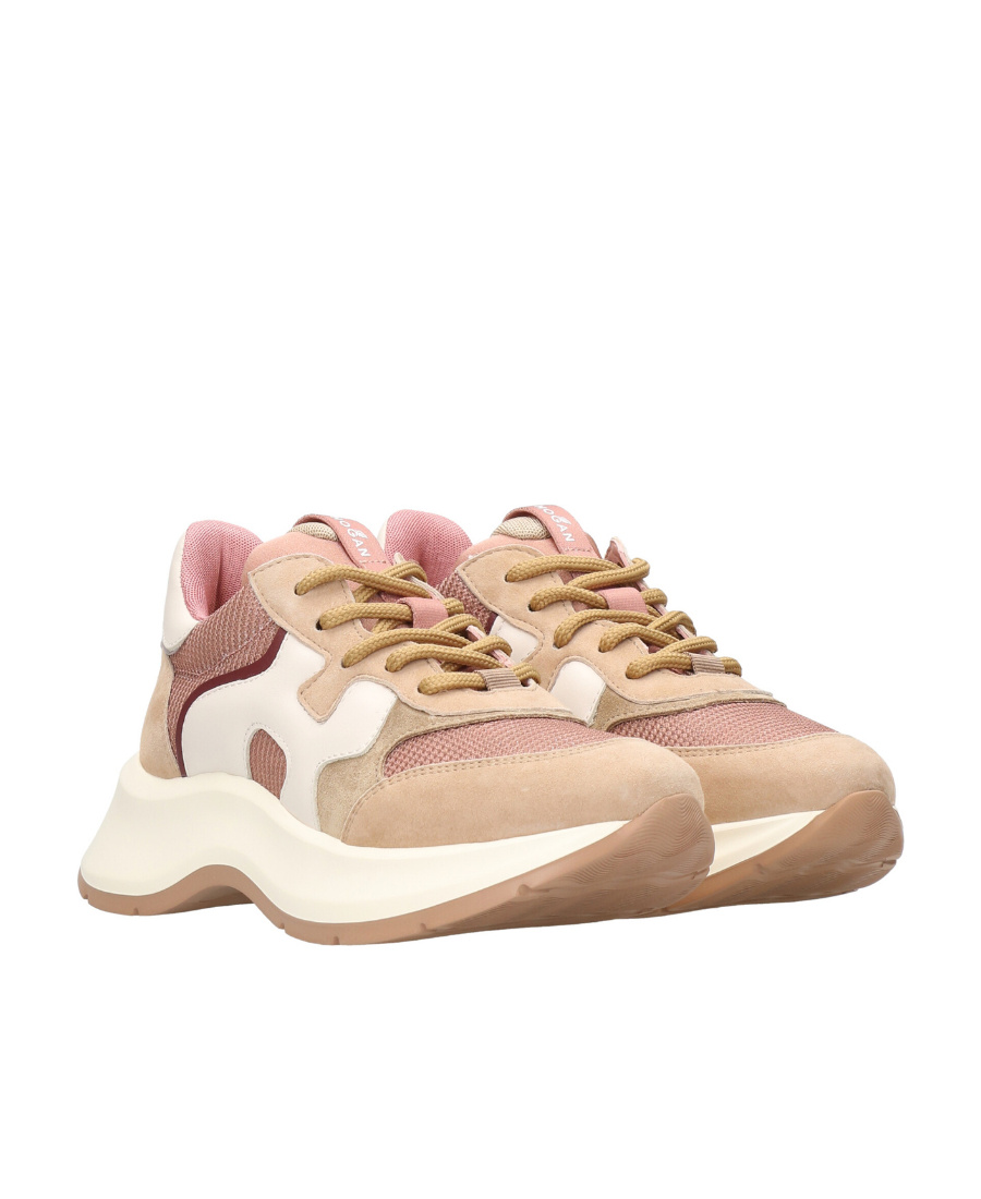 Hogan Colour-block Sneakers In White