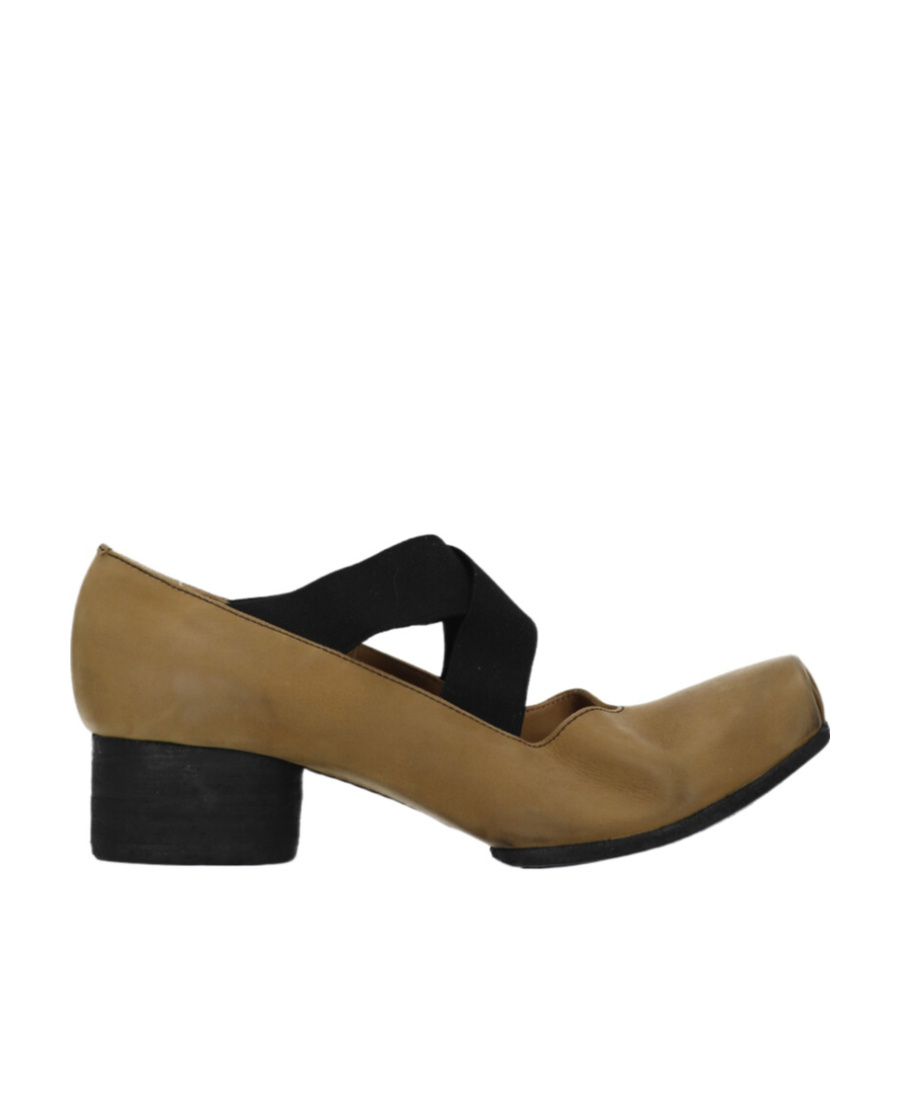 Uma Wang 40mm Square-toe Leather Ballerina Shoes In Green