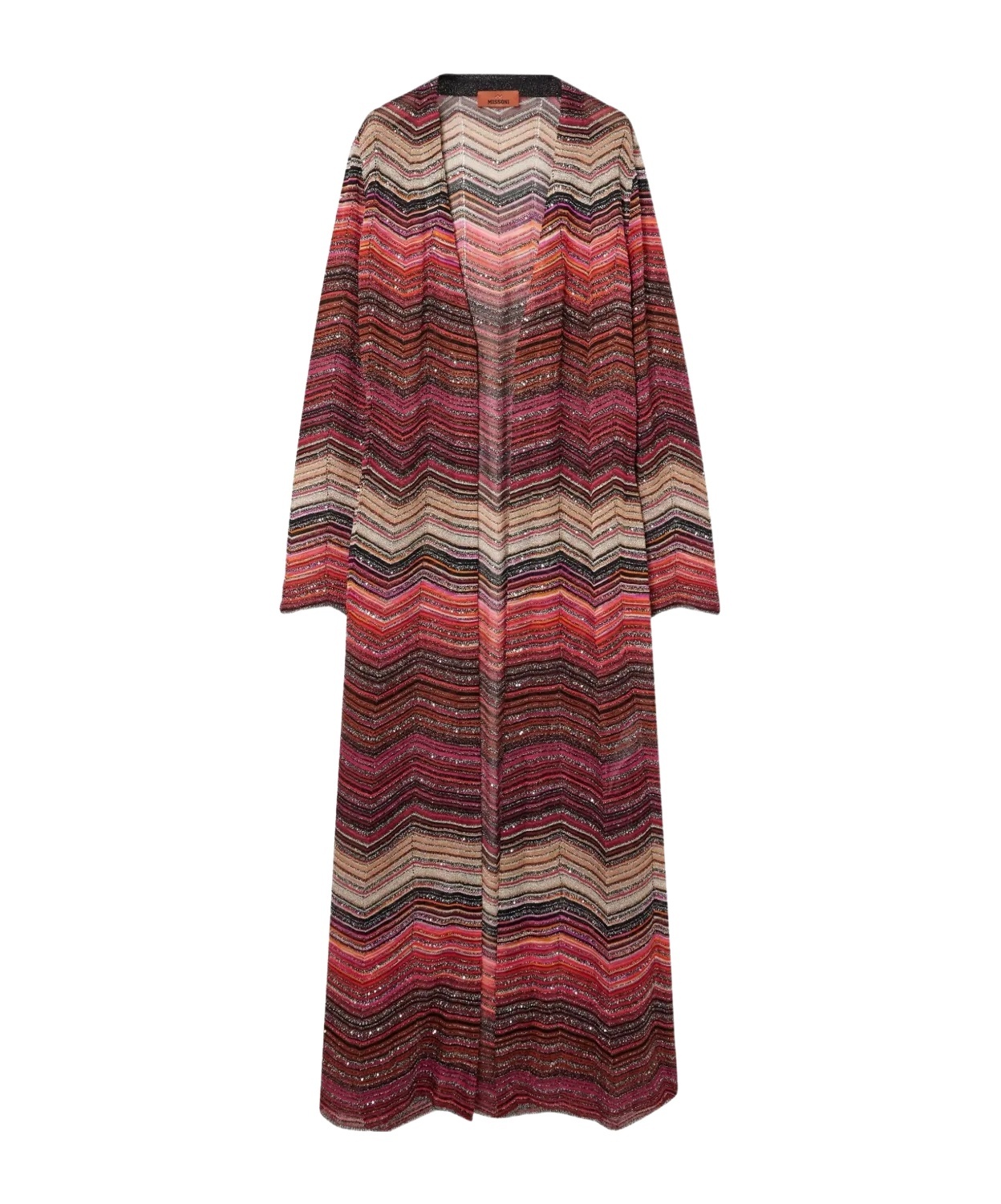 Shop Missoni Zigzag-print Cardigan In Brown