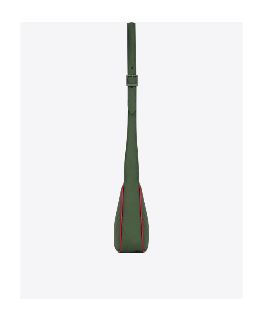 Saint Laurent Le 5 À 7 Crossbody Bag In Econyl Regenerated Nylon In Green