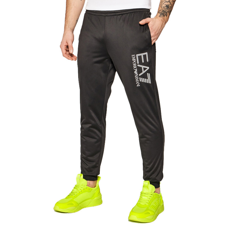 Emporio Armani Hooded Long-sleeved Sports Suit In Black