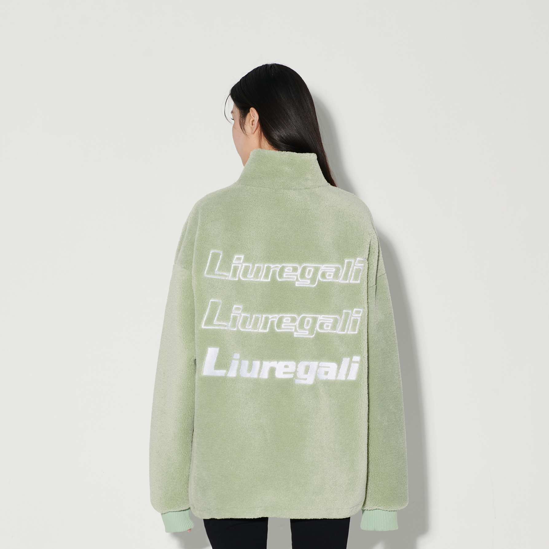 Liuregali Logo Collar Casual Jacket In Gray