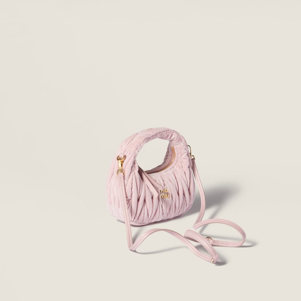 Miu Miu Wander Matelassé Velvet Mini-bag