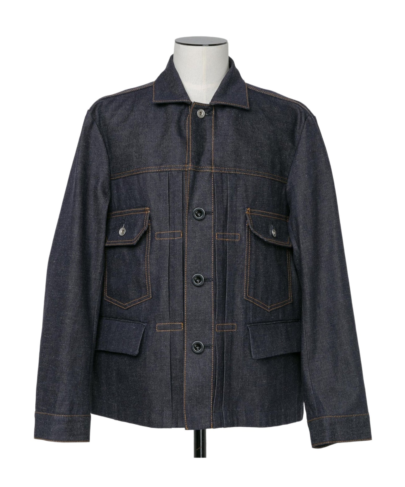 Sacai Indigo Flap Pocket Denim Jacket In Black