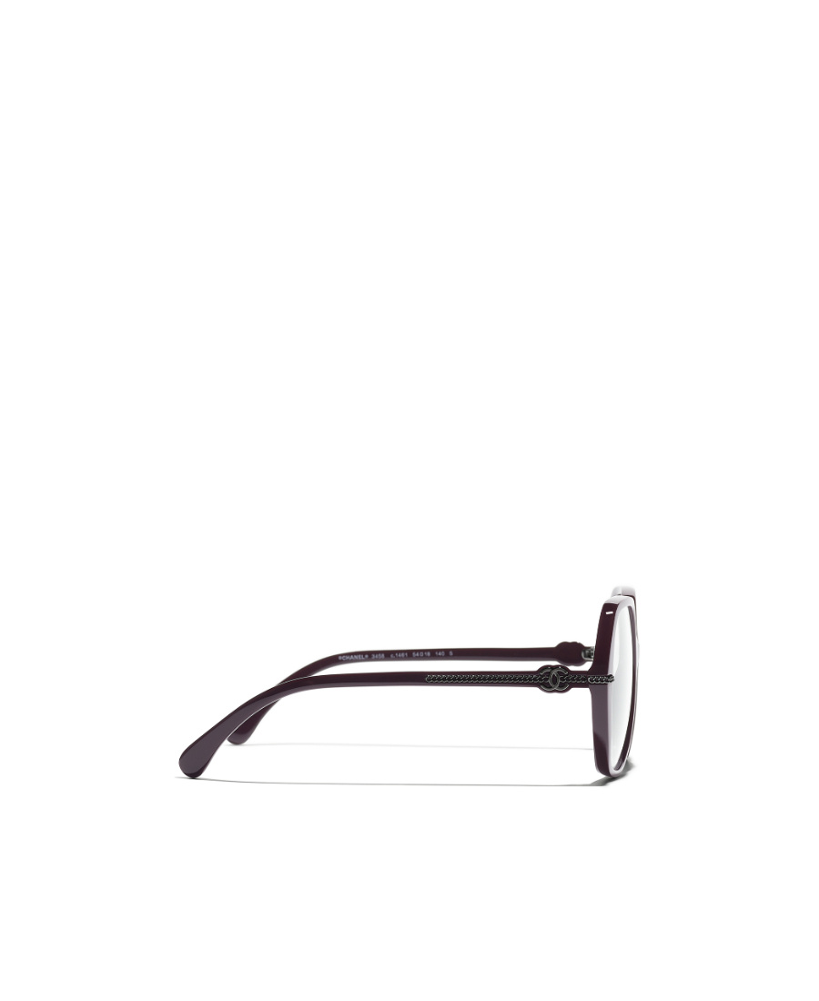 Pre-owned Chanel Geometric Frame Flat Mirror In Black