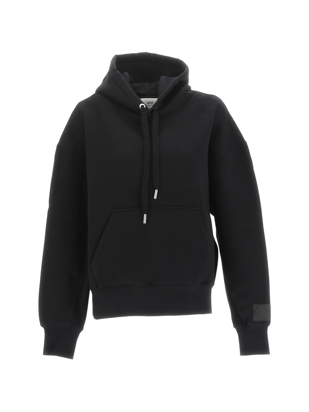 Ami Alexandre Mattiussi Ami Paris Long-sleeved Drawstring Hoodie In Black